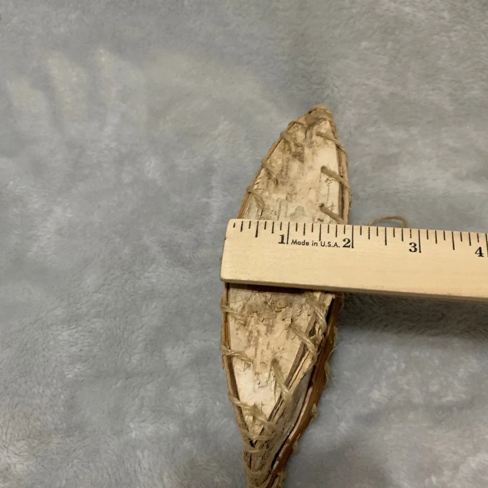 Handmade Birch Bark Miniature Canoe Ornament Rustic‎ Cabin Lodge Decor 7.5 Inch